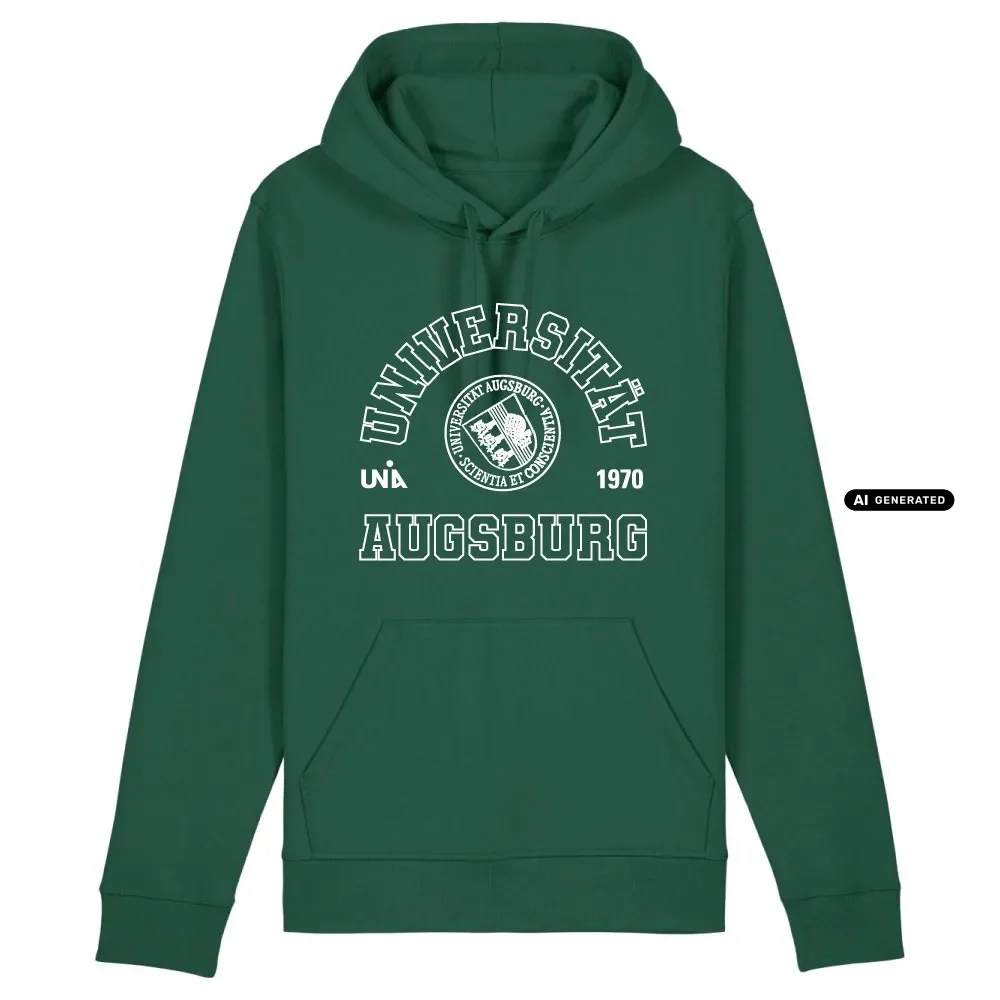 Bio Kapuzenpullover, Tannengrün