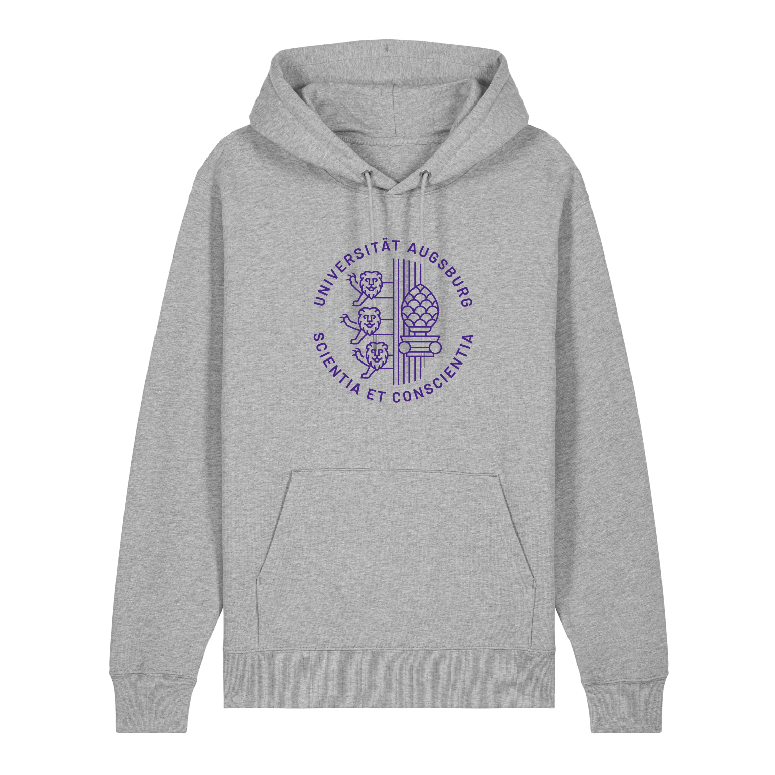 hoodie college - heather grey