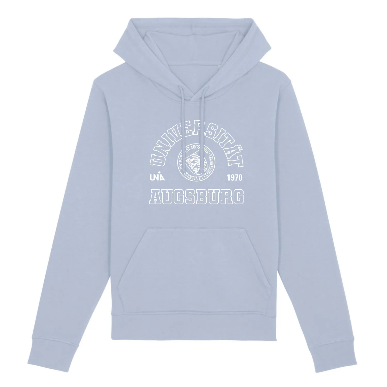 Bio Kapuzenpullover, serene blue